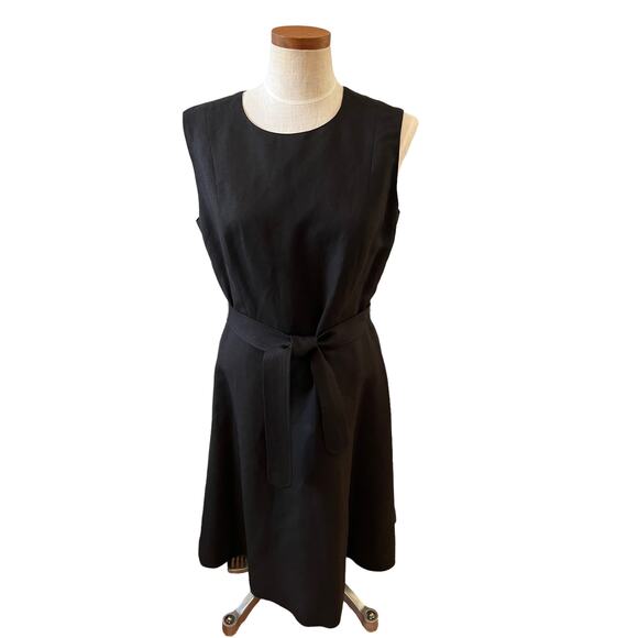 Calvin Klein Office Ready Linen blend Dress and Jacket Set Black - Picture 2 of 11
